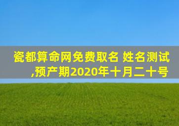 瓷都算命网免费取名 姓名测试,预产期2020年十月二十号